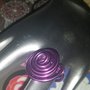 Anello wire viola spirale