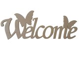 Welcome scritta in legno