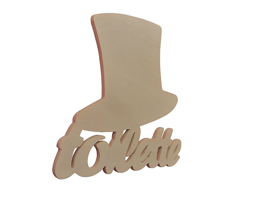Targhetta Per Porta Bagno In Rilievo "Toilette" - Stile Retrò Marrone - MDF 20x6 Cm