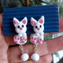 Orecchini in fimo handmade coniglietti da lobo idee regalo amica 