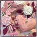 INSERZIONE RISERVATA PER FEDERICA Cuore/fiocco nascita in vimini con roselline,farfalle e due cuori sui toni del rosa e ciclamino