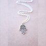 Dainty Hamsa collana - Collana semplice con Hamsa