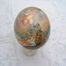 Uovo di struzzo vero dipinto a mano in olio