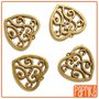 2 Charms Cuori cuori bronzo