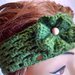 Fascia paraorecchie di lana verde 