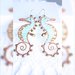 orecchini cavalluccio marino filo avvolto cavalluccio marino  turchese