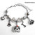 Bracciale con ciondolo cane Shih Tzu e orma zampa