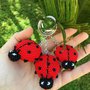 Portachiavi coccinella amigurumi 