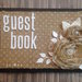 Guest book shabby country chic piccolo
