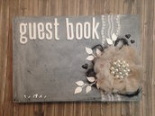Guest book shabby country chic piccolo
