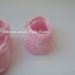Scarpine tipo ballerina rosa fatte a maglia