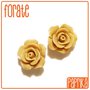 2 Perline Rose forate 14mm