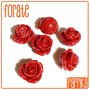 6 Perline Rose forate 10mm