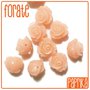 6 Perline Rose forate 10mm