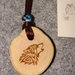 Ciondolo lupo in legno d'olivo  INCISO A LASER anche da personalizzare idea regalo 