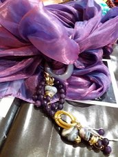 foulard viola lurex