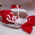 Set scarpine sportive + papillon da bambino in cotone rosso, idea regalo.