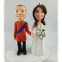 Cake topper sposi mignon caricature in porcellana 