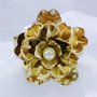Bracciale rigido in acciaio "Fiore d'oro multipetalo" - riservato a Mirella