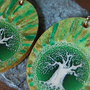 Orecchini linea Celtic Elf albero della vita verde