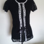 maglia donna cotone maglia nera