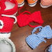 Scarpine baby  crochet  sportive  in cotone  , idea regalo.