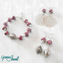 Parure bracciale e orecchini Deep Pink