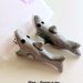 Orecchini da lobo in fimo handmade Squali kawaii miniature idee regalo amica compleanno 