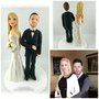 Cake topper personalizzato in porcellana fredda sposi