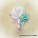 Bouquet gioiello rose di raso e spille di strass