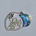 Collana pendente con cristallo Swarovski luna arcobaleno e catenina in argento