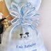 Bomboniera nascita battesimo bimbo sacchetto con confetti e stampa del nome
