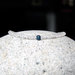 Bracciale luminoso in cristallo di rocca (quarzo ialino) e argento blu, realizzato a mano