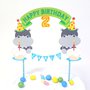 Cake topper Buon Compleanno Hippo