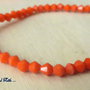 LOTTO 100 biconi in vetro "arancio" (4mm)