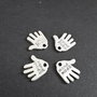 4 charms ciondoli 'Mano Hand Made' in argento tibetano