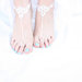 Victorian Lace sandali a piedi nudi, merletto dell'annata