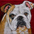 Quadro dipinto ritratto bulldog inglese acrilico su tela