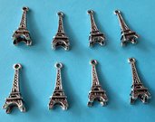 4 charms ciondoli 'Torre Eiffel'  argento tibetano