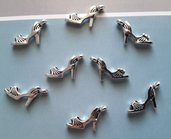 8 charms ciondoli 'scarpe estive tacco' argento tibetano