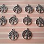 10 charms ciondoli 'Albero della vita' argento tibetano