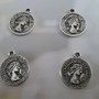 4 charms ciondoli 'Moneta the queen' argento tibetano,