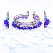 stile Wire multi del filo braccialetto Marocco blu etnica