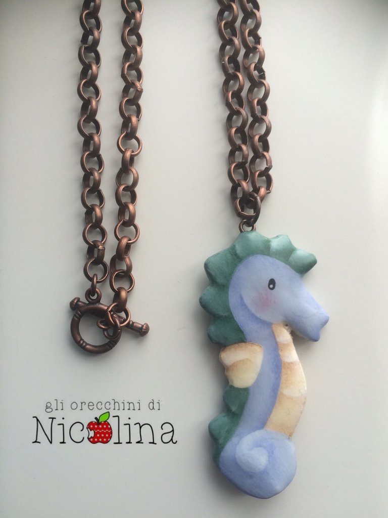 Smalto Lega Collana Ippocampo Cavalluccio Marino - Ciondolo Oceano Per Donne, Gioielli Regalo, DALANE
