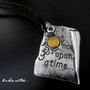 Charm "Once upon a time" color argento (40x30mm) (cod. new)