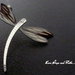 Charm "Libellula Nera con strass" color argento (42x36mm) (cod. new)