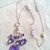 Collana con cuori pendenti Swarovski color Tanzanite AB