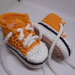Scarpine sportive , sneakers in cotone arancio e bianco,  idea regalo.