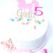 Unicorno compleanno cake topper // unicorno rosa con nome e anni personalizzabile 