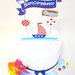 Cake topper marinaio buon compleanno // cake topper tema Marino personalizzato // dettagli salvagente timone berretto barca a vela